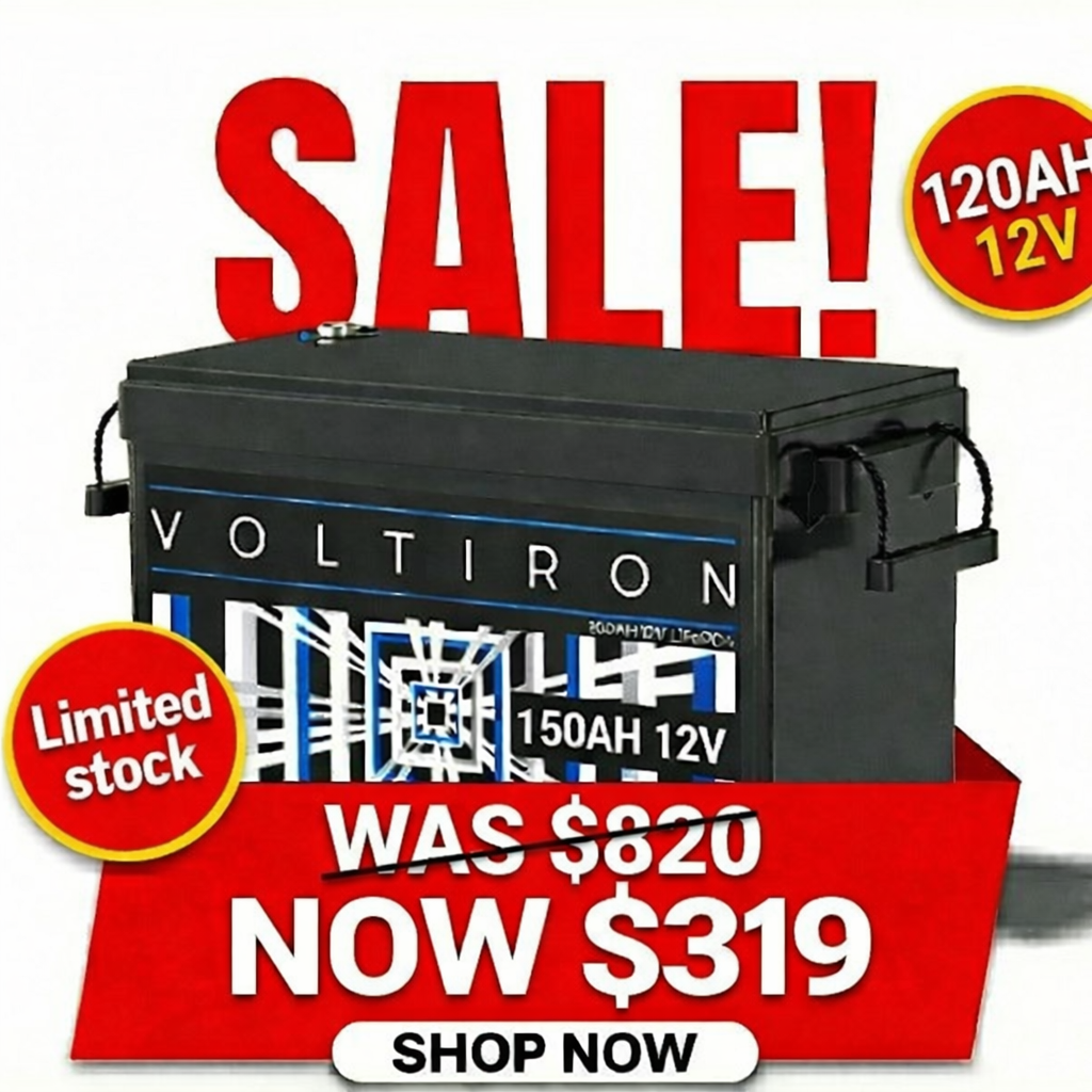 Voltiron 12V 120Ah LiFePO4 Battery Deep Cycle Lithium recharge