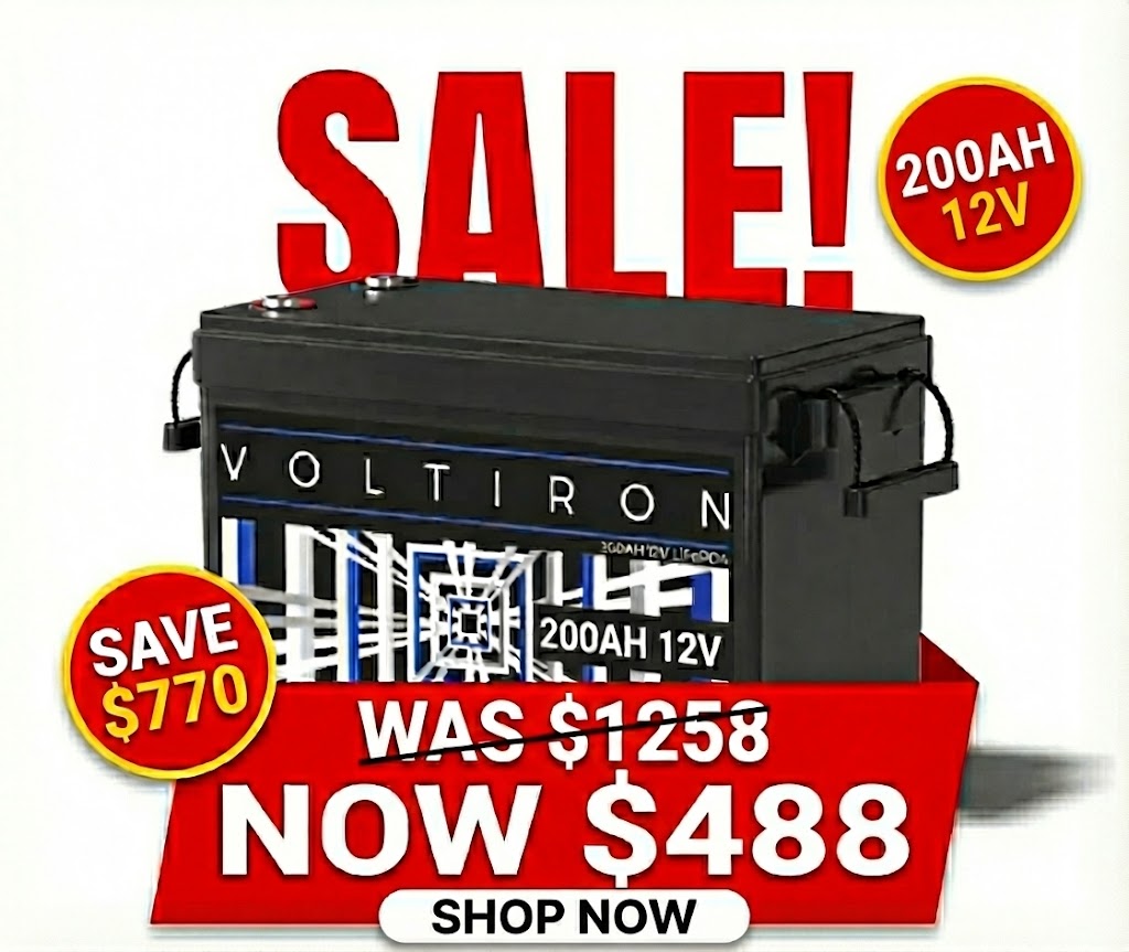 Lithium - 12.8V 200A LiFePO4 Battery Power For Caravan Camping Marine